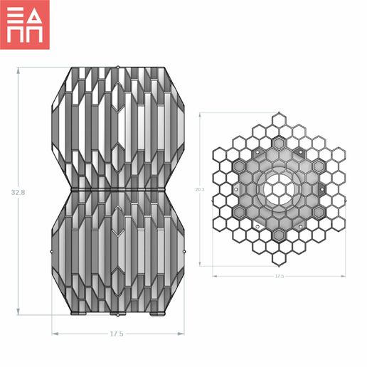 Dimensions.jpg Lámpara de escritorio Hexagon Overload