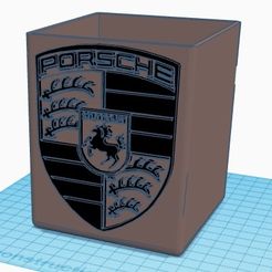 Pot-porsche-1.jpg STL file PORSCHE Pen Jar// Pens Jar PORSCHE・3D printable model to download