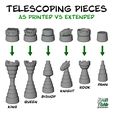 telescoping_pieces_KaziToad.jpg Telescoping Chess Set (print-in-place)