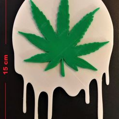 CannaTache 2.jpg Cannabis Leaf on Dripping Stain