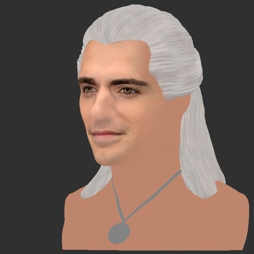 Download file Geralt of Rivia The Witcher Cavill bust full color 3D ...