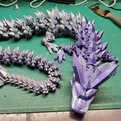 Kristalldrache, bewegliches Flexi-Wackeltier, Druck an Ort und Stelle, Fantasy