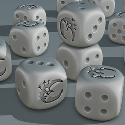 3D file Dice Shelves and Desk - Side Quest Shop - PRESUPPORTED -  Illustrated and Stats - 32mm scale・Design to download and 3D print・Cults