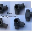 AngledElbows1.JPG Reconfigurable 22.5 & 45 Degree 3-Way Elbows, 1/2 Inch PVC Pipe Fitting Series #HalfInchPVCFittings UPDATE 2015-07-03
