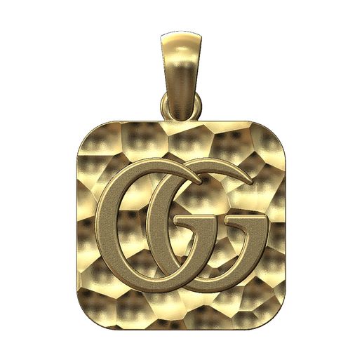 🪙 GG logo hammered coin pendant with bail 3D print model・ STL File for ...