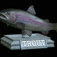 Rainbow-trout-trophy-open-mouth-1.png fish rainbow trout / Oncorhynchus mykiss trophy statue detailed texture for 3d printing