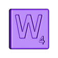 Single_Cut_W.STL Fichier STL gratuit Pièces et support SCRABBBLE・Modèle imprimable en 3D à télécharger