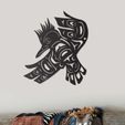 h bird 1x.jpg Happy Bird Kingfisher Bird Totem Native American Wall Art