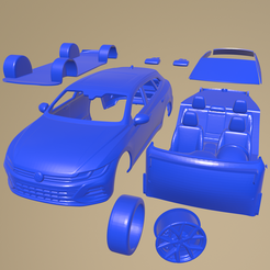 f27_005.png Fichier STL Volkswagen Arteon Shooting Brake 2021 VOITURE IMPRIMABLE EN PIÈCES SÉPARÉES・Plan pour impression 3D à télécharger