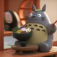 4.png Totoro and no face House diorama