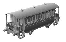 Wisbech and Upwell tram coach 1/87 scale 3D model