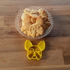 Frenchie_web.jpg STL file Frenchie Cookie Cutter・Design to download and 3D print