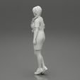 Girl1-0035.jpg Young woman in denim overalls 3D Print Model