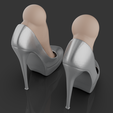 untitled.163.png shoes + foot / 4 3d shoes / model for bjd doll / 3d printing / 3d doll / bjd / ooak / stl / articulated dolls / file