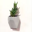 1.jpg Бесплатный STL файл Faceted Modular Wall Planter・3D-печатный объект для загрузки