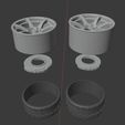 e0.jpg 3D file KNS J1 wheel set for diecast and RC model 1/64 1/43 1/24 1/18 1/10....・3D print design to download, BlackBox