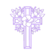 1.STL SÍMBOLO DE CRUZ, DECORAÇÃO DE PÁSCOA, DESENHO DE CRUZ, CRUZ 2D, CRUZ DE PAREDE, CRUZ DE FLORES