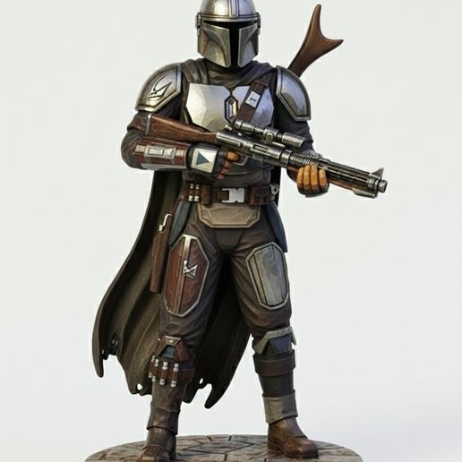 1766632341648.jpg O Mandaloriano (Din Djarin) - Coleccionáveis Premium à escala 1:10