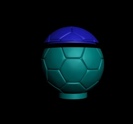 Soccer ball yerbero alajero mate pencil holder - 3D model önizlemesi