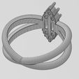 wf2.jpg Fichier STL Bague à queue croisée avec baguette et grappes de diamants tailles US 6 7 8 Modèle d'impression 3D・Objet pour impression 3D à télécharger