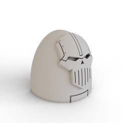 Mk6-Shoulder-Pad-Iron-Warriors.png Fichier STL Epaulière pour armure MKVI/Mk6 (Iron Warriors)・Modèle à télécharger et à imprimer en 3D