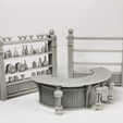 1.png Tavern/Lounge Bar, Stage & Shelves | RPG Scatter Scenery For Tabletop Wargames and Role Playing Games