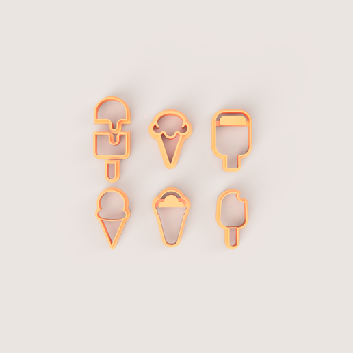 ICE CREAM POLYMER CUTTER SET 3D model