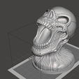Screenshot-2026-06-27-220259.png Biomechanical Skull Bust STL | Cyberpunk Robot Skull | Sci-Fi Horror Statue | FDM & Resin Printable