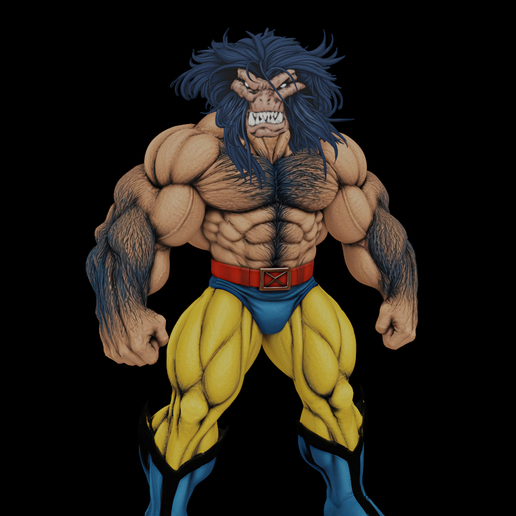 Marvels Wolverine Feral 3D model