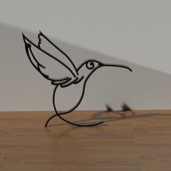 hummingbird01.jpeg Hummingbird Minimalist Sculpture