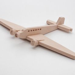 2f37f39fcf0a685ee23a701ea4a6f251_display_large.jpg Бесплатный OBJ файл Junkers Ju-52 simplified cnc/laser・3D-печатная модель для загрузки
