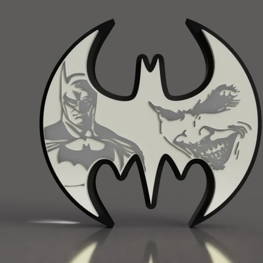 Batman Wall Lamp Old logo 3D model