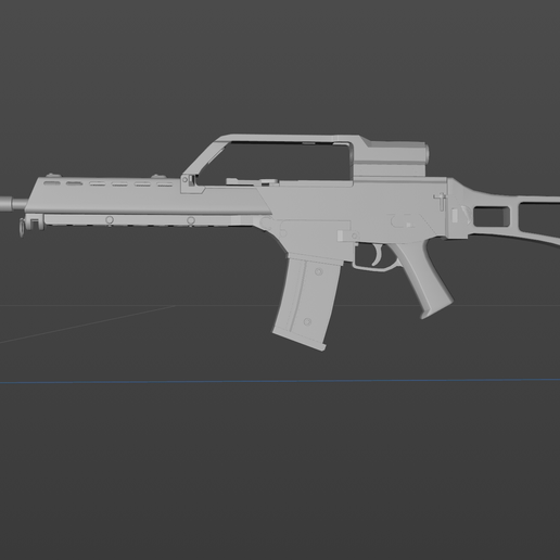 German HK G36K rifle digital model material 3D model
