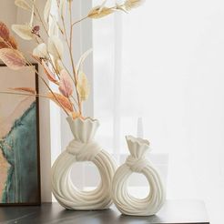 D.jpg Datei OBJ Chelity Moderne dekorative Vase・Design für 3D-Drucker zum herunterladen