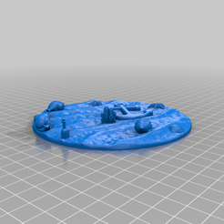 marshclaw_homebrew_base_with_snail.png Free 3D file Kitbashed Sand/Underwater Base 115mm round・3D printing model to download