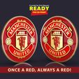 A model by Sinh Nguyen READY FOR 3D PRINT ONCE A RED, ALWAYS A RED! Manchester United logo