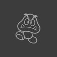 Goomba1.jpg Goomba Outline - Super Mario Silhouette