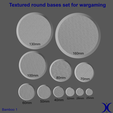 Bamboo-1_round_bases_set.png Round Bases Set – Bamboo 1 Texture (25–160mm) | Perfect for Tabletop Wargames & RPG's