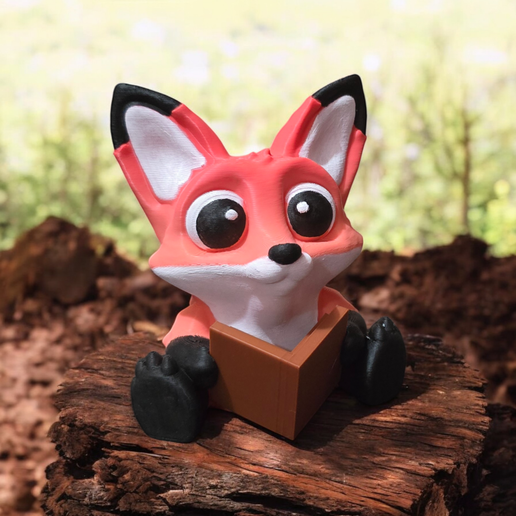 Photoroom-20250607_193148.png Fox reading book ( Book Shelf Decor )