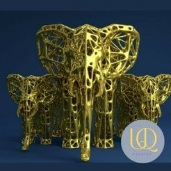 4logl.jpg Archivo STL Elefante Voronoi・Objeto de impresión 3D para descargar