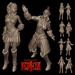 Requiem_Turan_Templar_Aceroa_F.png Free STL file Requiem - Turan Templar - Aceroa suit F・3D printable design to download