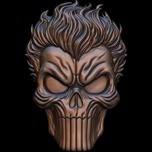 Comic-Skull-Head-Relief-11.jpg A Collection of 4 Comic Skull Head Relief No4 STL file for 3d printing or CNC