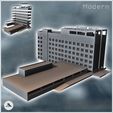 1-PREM.jpg Large Russian Soviet administrative hotel with annex and flat roof (13) - Modern WW2 WW1 World War Diaroma Wargaming RPG Mini Hobby