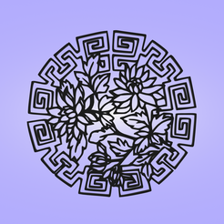 изображение_2022-06-12_152552392.png Fichier STL Murale décorative, décoration murale, panno, fleurs・Plan pour imprimante 3D à télécharger