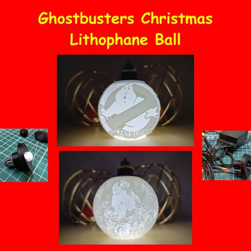 Cover.jpg Ghostbusters Christmas Lithophane Ball