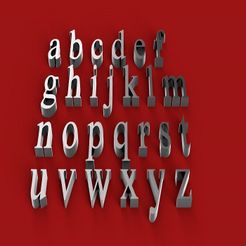rendermin.jpg Archivo 3D ISKOOLA Fuente minúscula 3D letras archivo STL・Plan de impresión en 3D para descargar