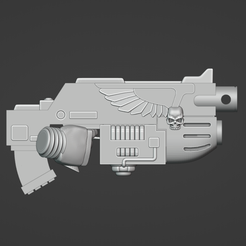 1.png Fichier STL gratuit pistolet bullpup boltgun・Plan à télécharger et à imprimer en 3D, VitalyKhan