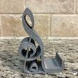 IMG_5550.JPG Musical Note Treble Clef Phone Stand