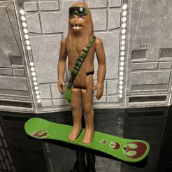 320827150_1213959019202353_2587992973504439080_n.jpg STL file STAR WARS ADVENT CALENDAR 2022 DAY #21 Pt II, VINTAGE CHEWBACCA WOOKIEBOARDER FIGURE, 3.75", 1/18 KENNER, HASBRO・3D print object to download