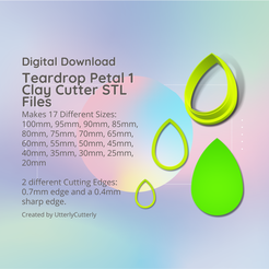 Archivo STL Arcilla polimérica juego 7 moldes de Flores 🎨・Idea de  impresión 3D para descargar・Cults